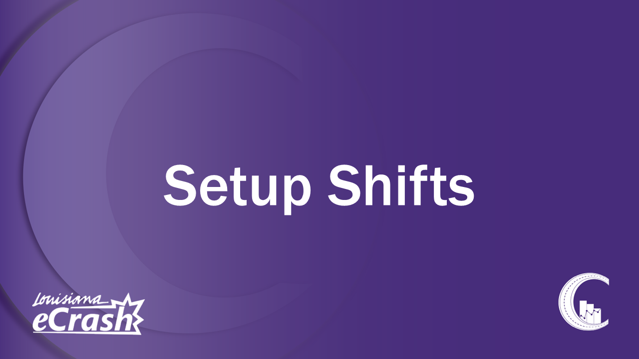 Setup Shifts